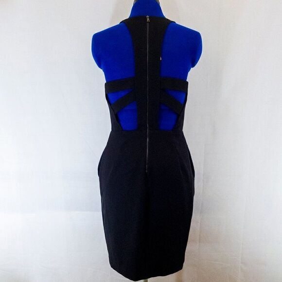 ABS Allen Schwartz Vegan Leather Dress w/ Back Cut - Picture 8 of 12
